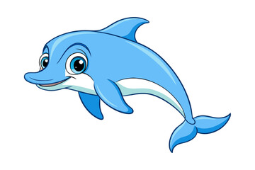 Fototapeta premium Dolphin cartoon vector