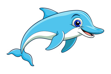 Fototapeta premium Dolphin cartoon vector