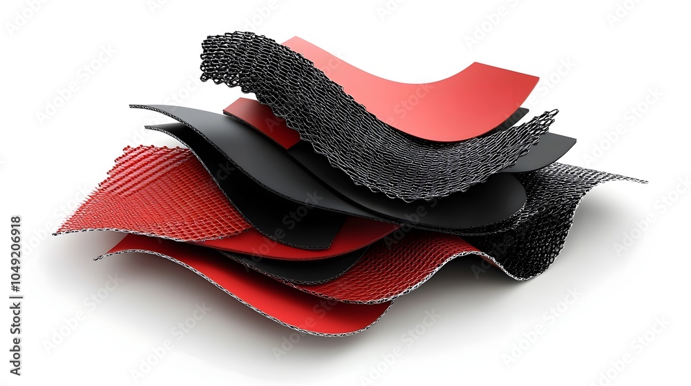 Aufkleber Detailed 3D showcasing the unique layered structure and properties of the advanced material graphene