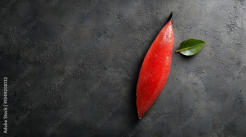 Aufkleber a fresh fillet of hoki fish presented on a smooth neutral colored background with a minimalist clean