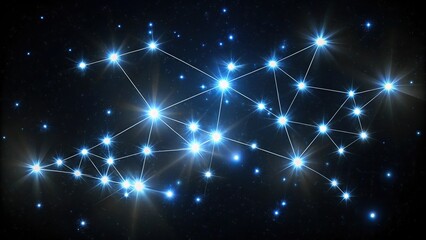 Obraz premium Starry night sky with sparkling stars on black background