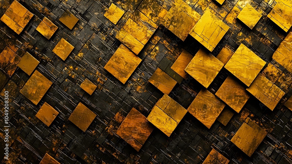 Aufkleber a mesmerizing abstract mosaic of vibrant colorful geometric pixels on a sleek contemporary digital d