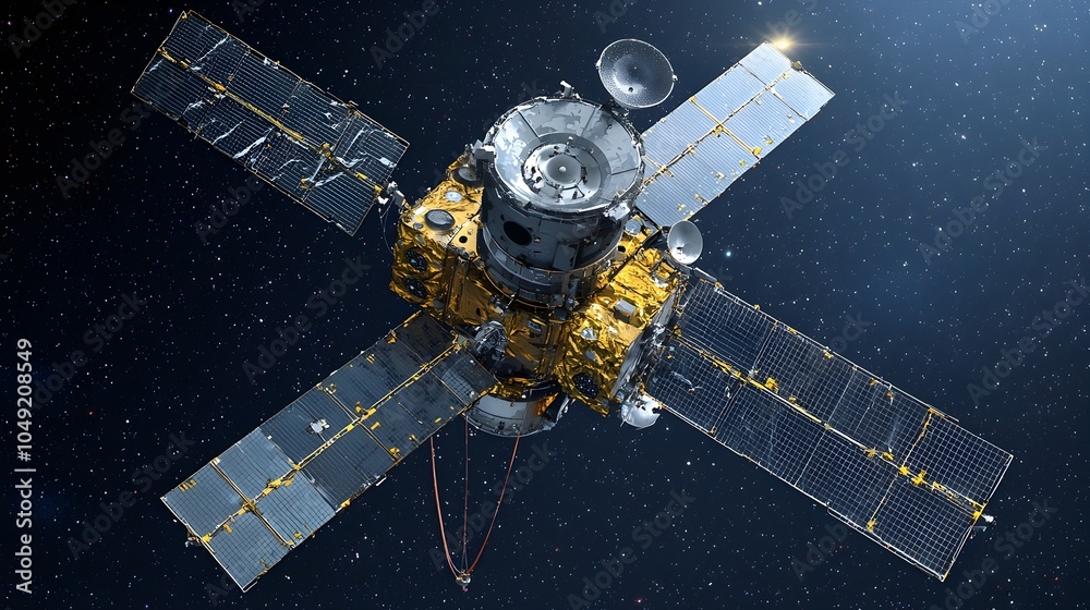 Poster A space cleaning satellite equipped with tethers deployed to capture and remove floating fragments and debris from Earth s orbit promoting sustainability and the responsible of the cosmos
