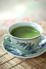 Fototapeta premium Traditional Japanese Matcha Tea in Delicate Cup