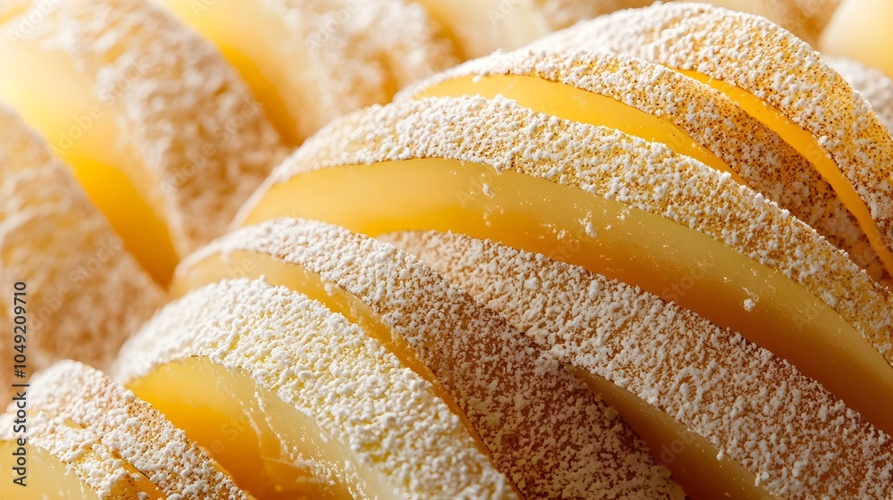Poster detailed close up shot revealing the intricate textural patterns and natural colors of freshly slice