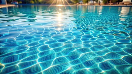 Obraz premium Ripple of relaxation soft light and clear water in poolside medium shot