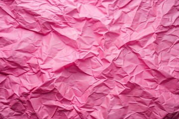 Fototapeta premium pink crumpled paper texture background, abstract wrinkled wallpaper