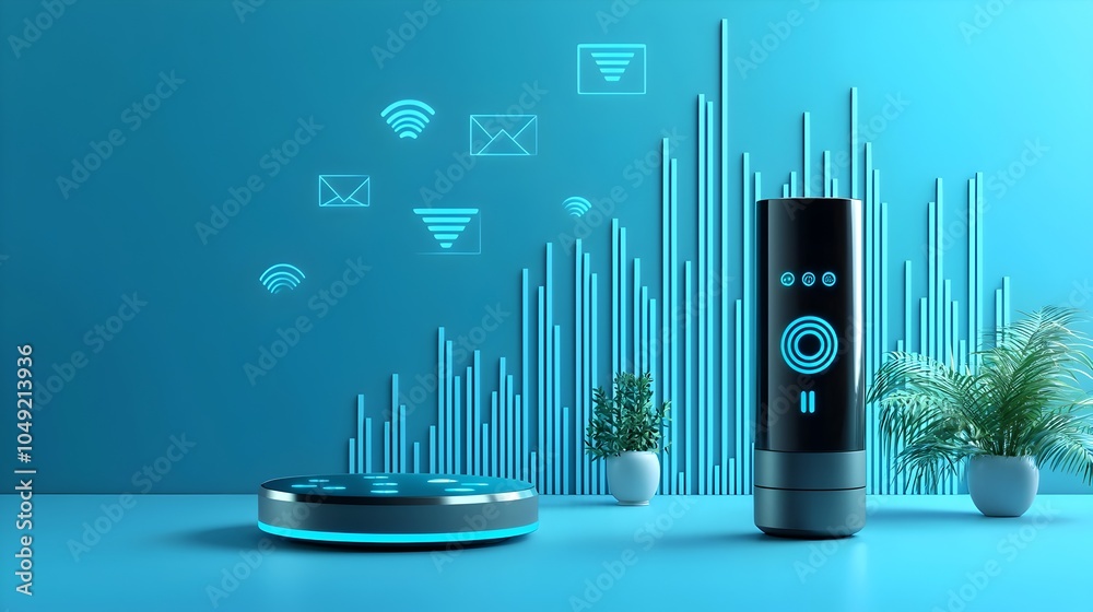 Aufkleber digital voice assistant integrated into smart tv interface allowing users to control and change tele