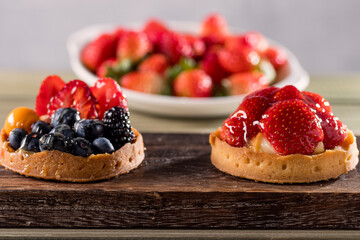 strawberry cake on a plate