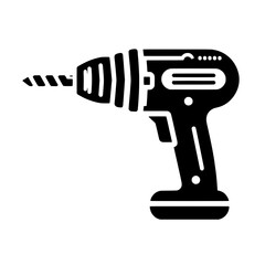 Cordless drill vector illustration isolated with compact structure, great for DIY, woodworking, and construction themes
