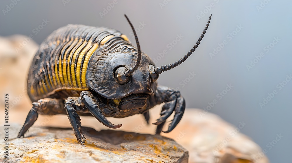 Poster Exceptional Trilobite Fossil Showcasing Intricate Segmentation Patterns Revealing Insights into this Prehistoric Arthropod s Anatomy and Evolutionary History