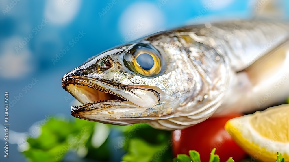 Poster exquisite fresh whiting fish with captivating skin texture and subtle details a delicate nutritious 