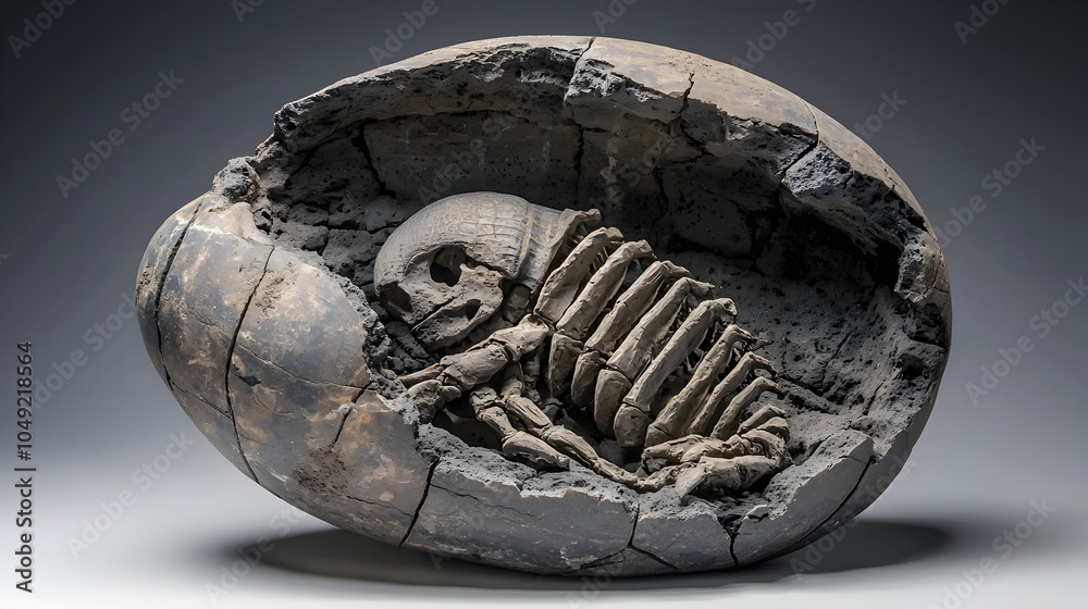 Poster extraordinary trilobite fossil with intricate segmented exoskeleton structure a captivating glimpse 