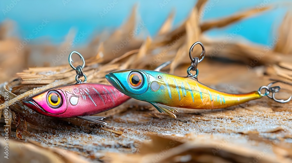 Poster flat arrangement of sardines with subtle iridescent and shimmering details showcasing the natural me