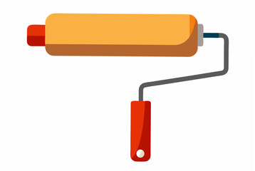  Paint roller on white background