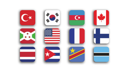 Vector illustrations of country flags