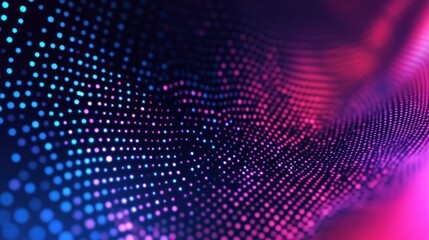 Obraz premium Abstract Digital Art - Neon Wave