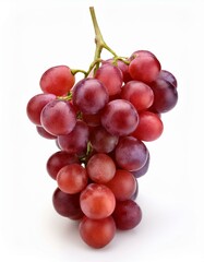 Fototapeta premium Fresh red grapes on white background