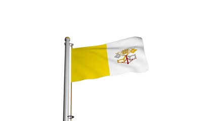 Vatican City State national flag isolated on white background