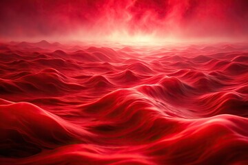 Obraz premium Abstract red wave background with red fog texture overlays
