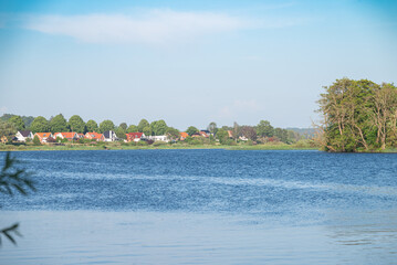 Town of Silkeborg in Denmark on a summer day