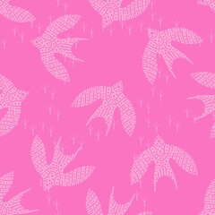 Ethnic animals seamless birds pattern for wrapping paper and fabric