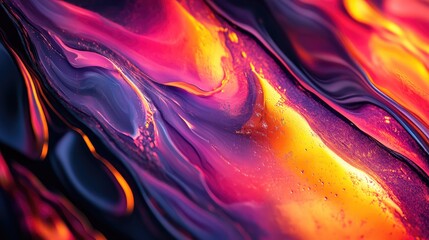 Obraz premium Abstract Swirling Pattern of Vivid Red, Orange, and Purple Colors