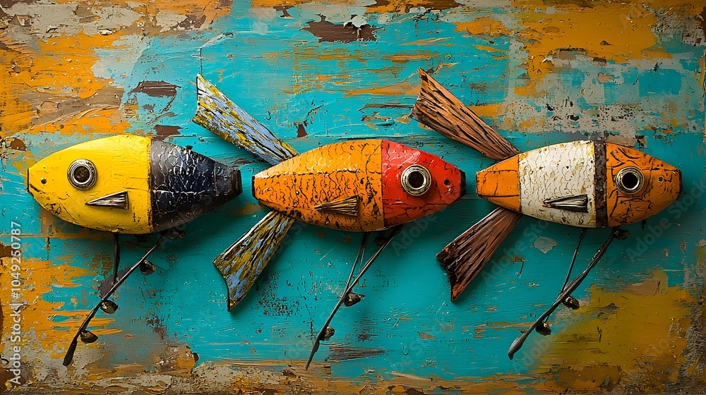 Poster Scad fish showcased in a beautifully vibrant and natural underwater environment creating a mesmerizing and captivating visual display