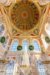 Obraz premium Decorated ceiling of Ortakoy mosque in Istanbul, Turkey