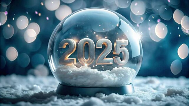 Happy New Year 2025: Winter Snow Globe Theme