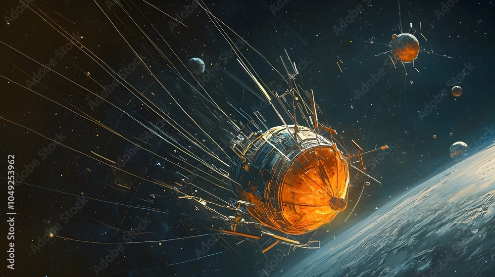 Poster Spacecraft Dragging Defunct Satellites Towards the Atmosphere for Decommissioning and Re entry Removal of Space Debris and Junk