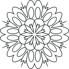 Mandala Patterns Easy Circular Pattern in Form of Mandala With Flower for Henna, Mehndi, Tattoo, Decoration Decorative Ornament in Ethnic Oriental Style.