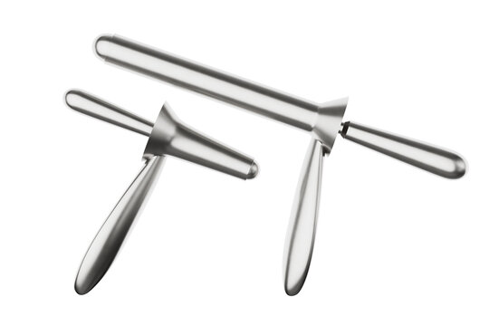 Surgical Stainless Steel Medical Instruments Proctoscope for Examine The Insides Of Anus And Rectum. 3d Rendering