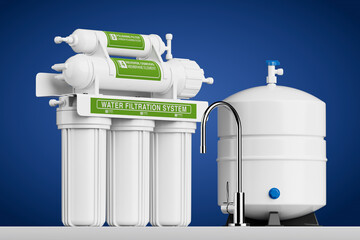 White Water Filtration System with Five Stages of Filtration, Including Sediment, Carbon, Reverse...
