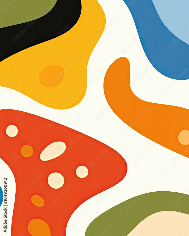 Aufkleber Colorful Abstract Geometric Patterns With Sharp Lines on a Neutral Background