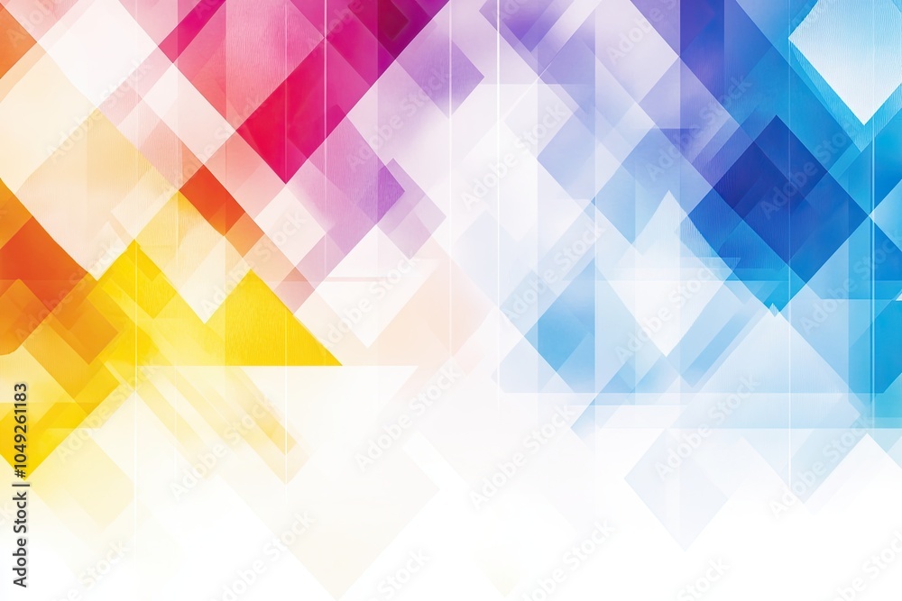 Poster Vibrant Abstract Design Showcasing Colorful Arrows in Dynamic Patterns Against a White Backdrop