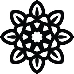 Flower Mandala Art Designs Circular Pattern in Form of Mandala With Flower for Henna, Mehndi, Tattoo, Decoration Decorative Ornament in Ethnic Oriental Style.