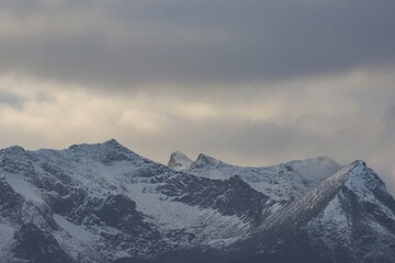 Сlouds over the mountain during golden hour