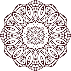 Mandala Coloring Online Circular Pattern in the Form of a Mandala Decorative Ornament in Ethnic Oriental Style.