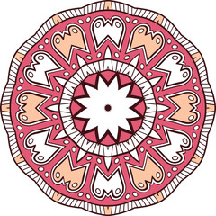 Mandala Coloring Pages for Kids Circular Pattern in Form of Mandala With Flower for Henna, Mehndi, Tattoo, Decoration Decorative Ornament in Ethnic Oriental Style.