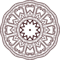Mandala Coloring Pages for Kids Circular Pattern in the Form of a Mandala Decorative Ornament in Ethnic Oriental Style.
