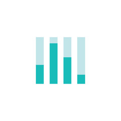 vector illustration design of a simple upward statistical graph.