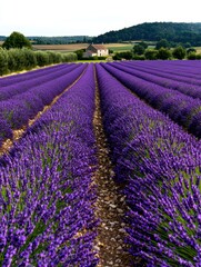 Lavender field in the countryside