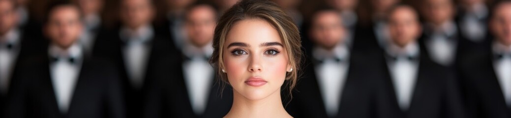 Obraz premium elegant woman posing on red carpet