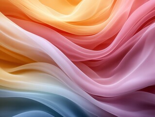 Obraz premium Vibrant abstract fabric waves