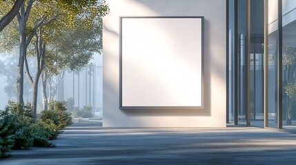 Empty Urban Wall with Large Blank Billboard Ideal for Branding and Advertising : Generative AI