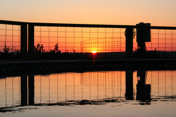silhouette in the sunset