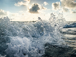 splash in the ocean