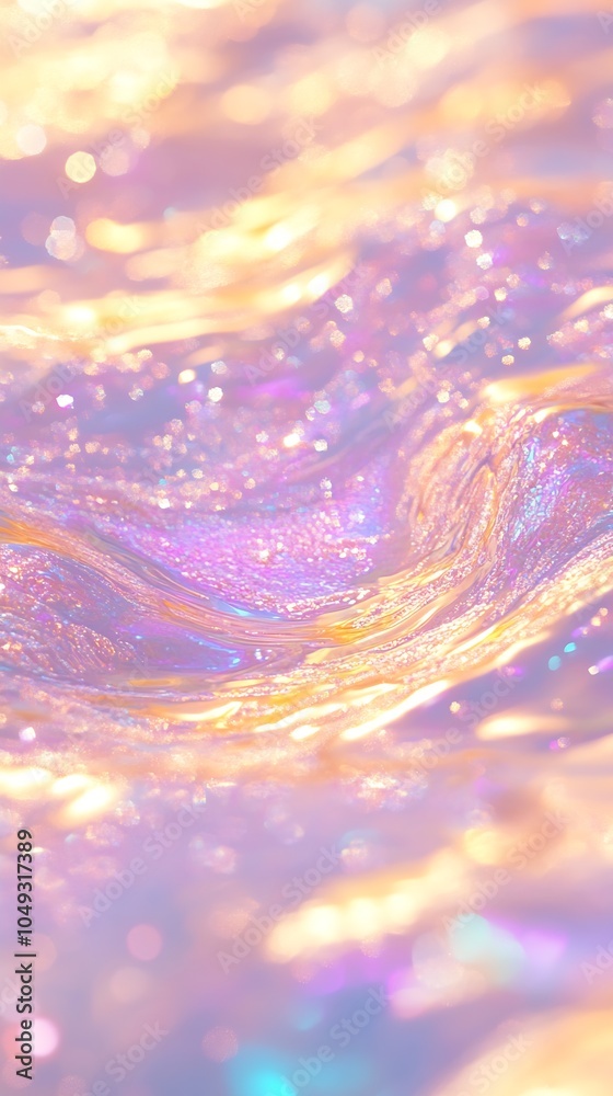 Poster iridescent abstract background with shimmering pastel colors and dreamy light effects : generative a