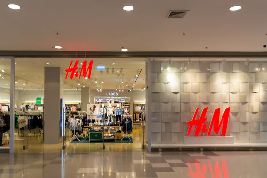 H & M store in a mall.